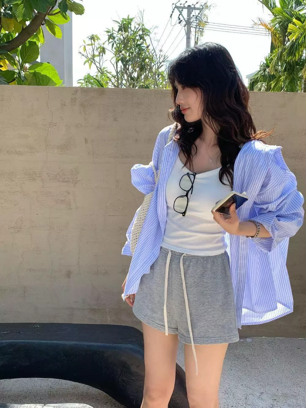 早春慵懶條紋襯衫