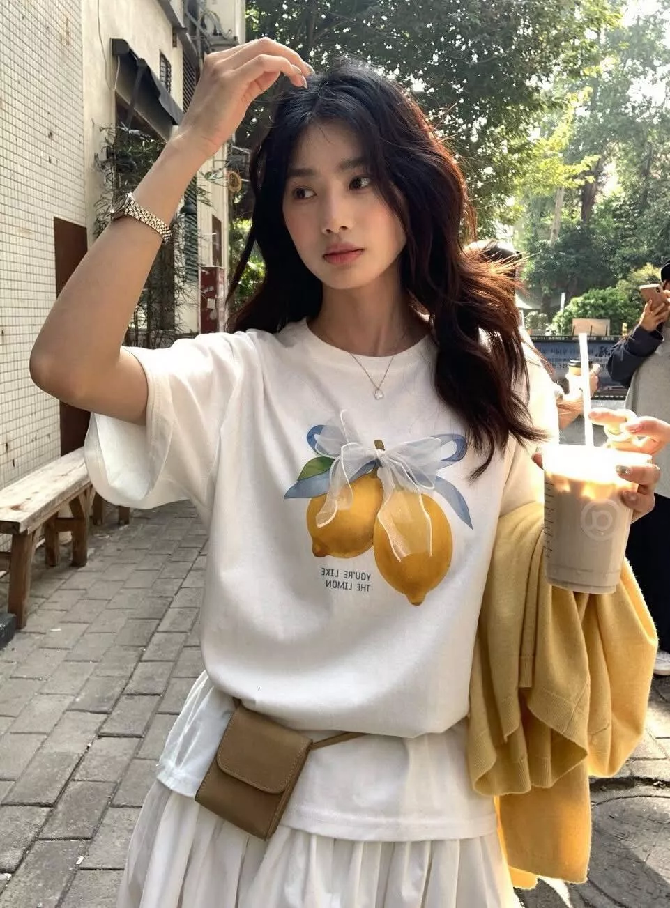 檸檬蝴蝶結短袖T