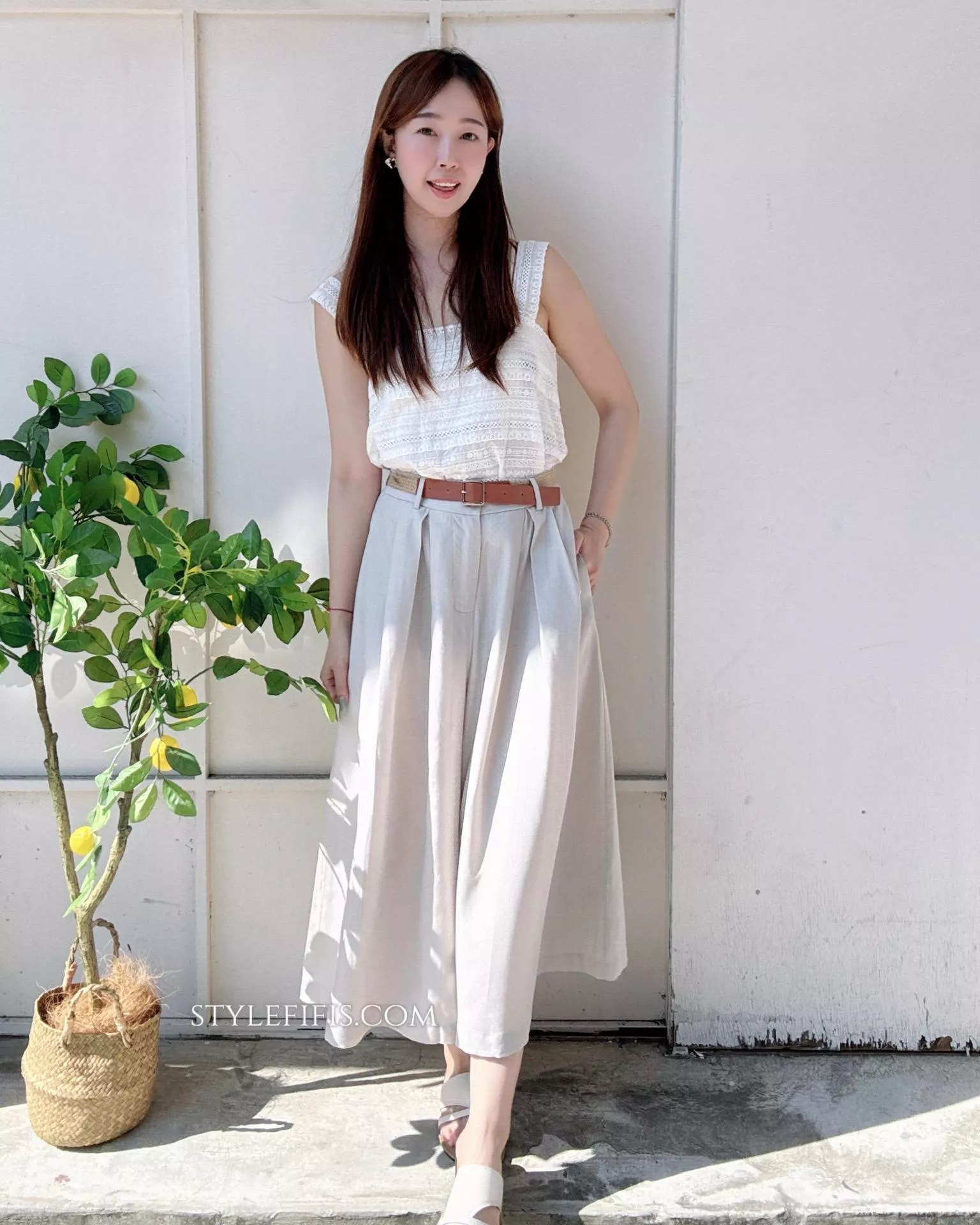 闊腿8分褲
