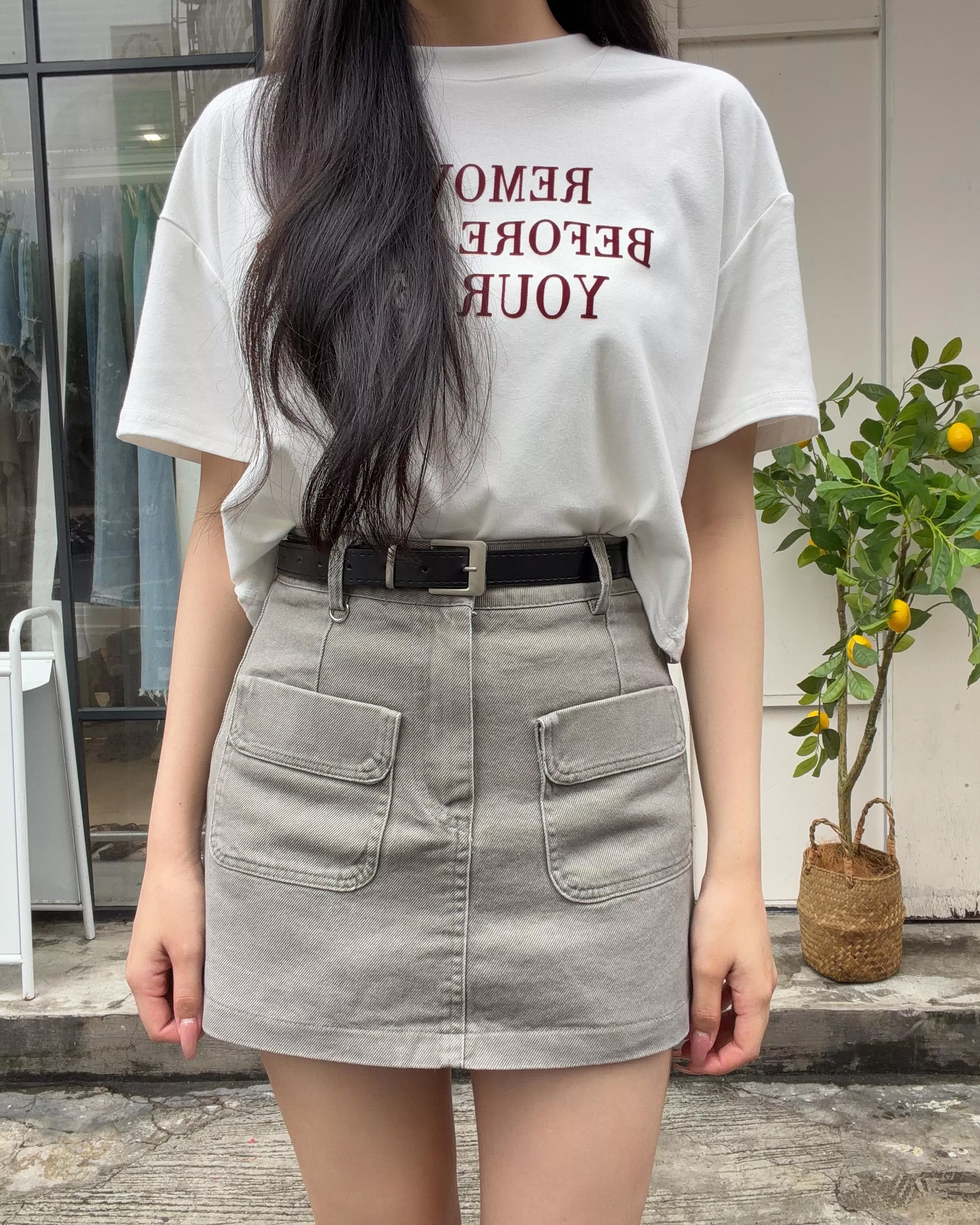 雙口袋褲裙