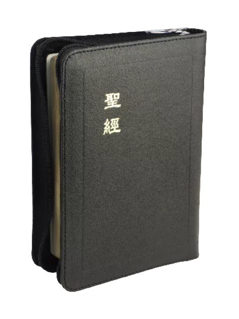 【中文聖經和合本】CU57Z 新舊約聖經 上帝版 輕便型 黑色皮面拉鍊 金邊 16x11cm 攜帶方便 禮物推薦