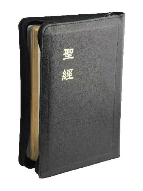 【中文聖經和合本】CU67Z 新舊約聖經 上帝版 中型 黑色皮面拉鍊 金邊 20x14cm 閱讀清晰 靈修推薦