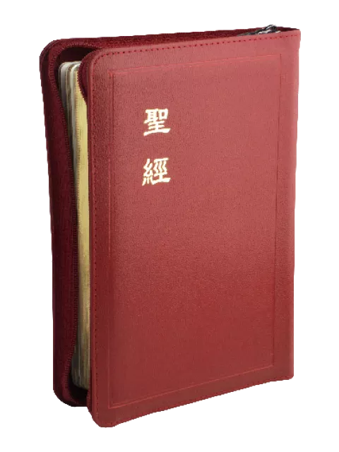 【中文聖經和合本】CU67AZRD 新舊約聖經 神版 中型 紅色皮面拉鍊 金邊 20x14cm 閱讀清晰 禮物推薦