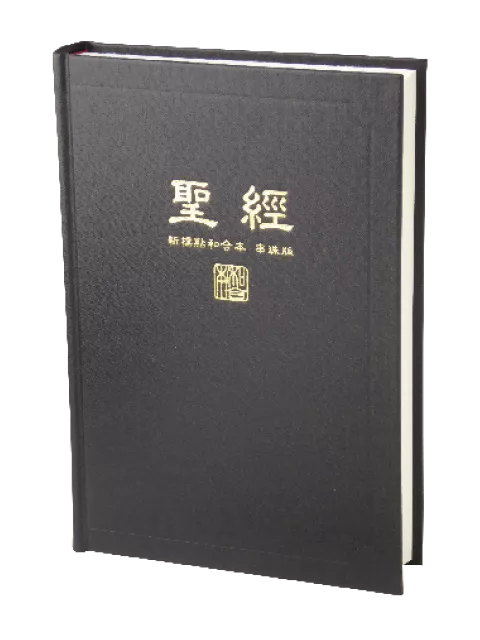 【中文聖經新標點和合本】CUNPCS073A 新舊約聖經 神版 串珠對照 黑色硬面 白邊設計 橫排版 22x15cm 查經教學福音首選