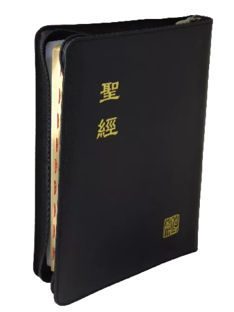 【中文聖經新標點和合本】CUNP67AZTI 新舊約聖經 神版 中型 拇指索引 黑色皮面 金邊設計 21x15cm 靈修查經推薦聖經