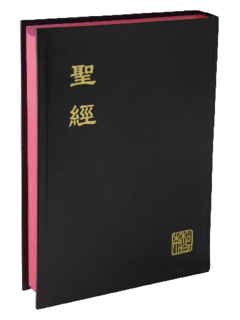 【中文聖經新標點和合本】CUNP63 新舊約聖經 上帝版 中型 黑色硬面 紅邊設計 21x15cm 查經靈修 日常閱讀實用聖經