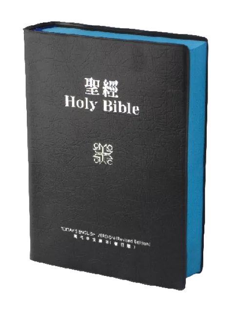 【中英對照聖經】TEV/TCV52DIBU 現代英文 x 中文 中型藍色膠面藍邊 19x13cm