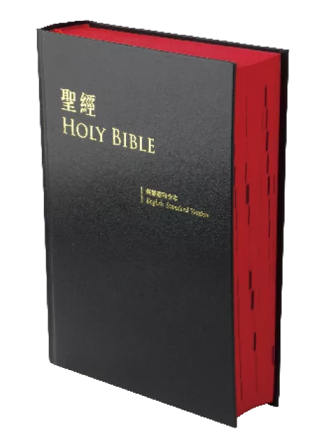【中英對照聖經】ESV/CUNP63DI 標準英文 x 和合本 中型黑色硬面紅邊 23.5x16cm 上帝版