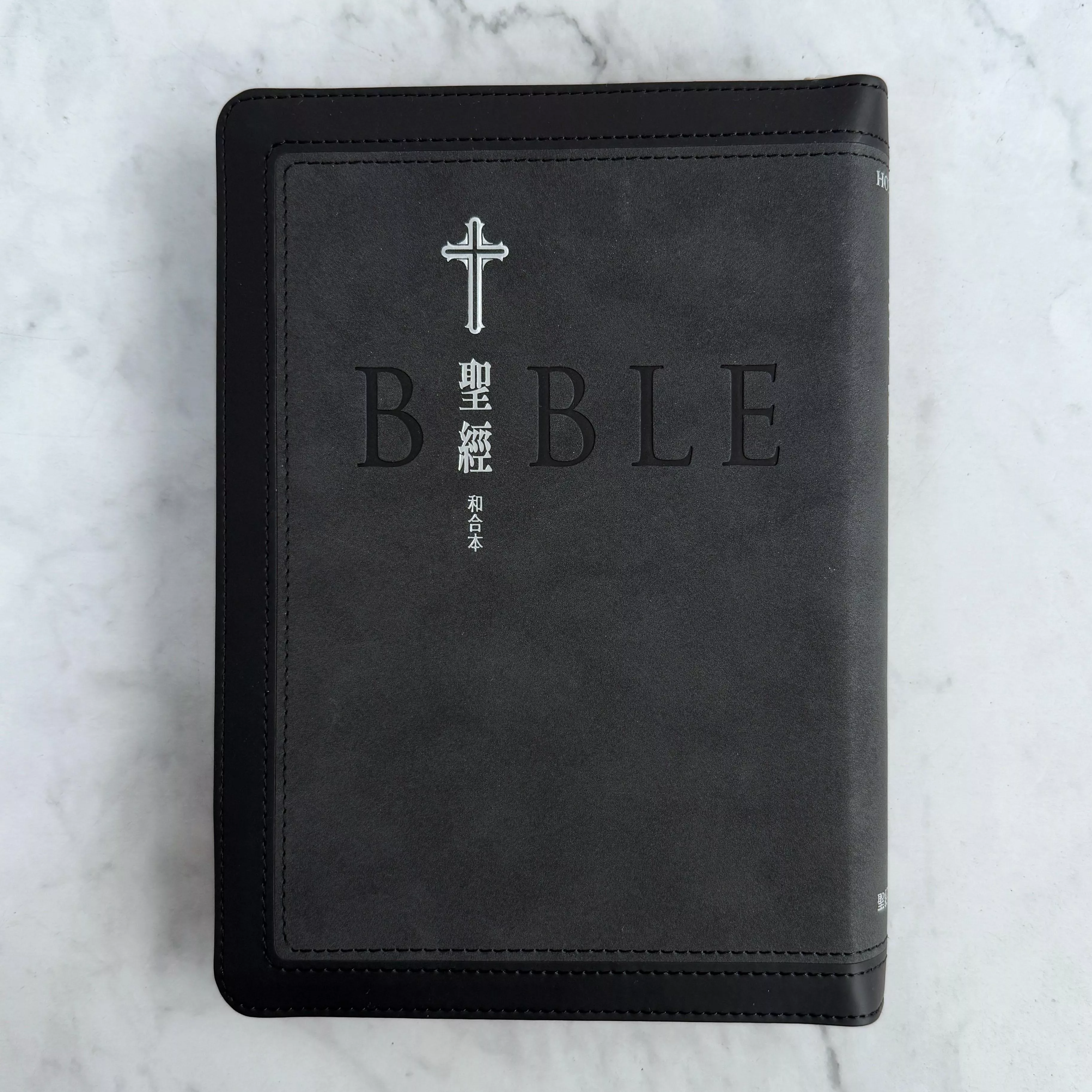 【中文聖經新標點和合本】SR77ARTIZ1.202 黑銀 麂皮拉鍊索引版