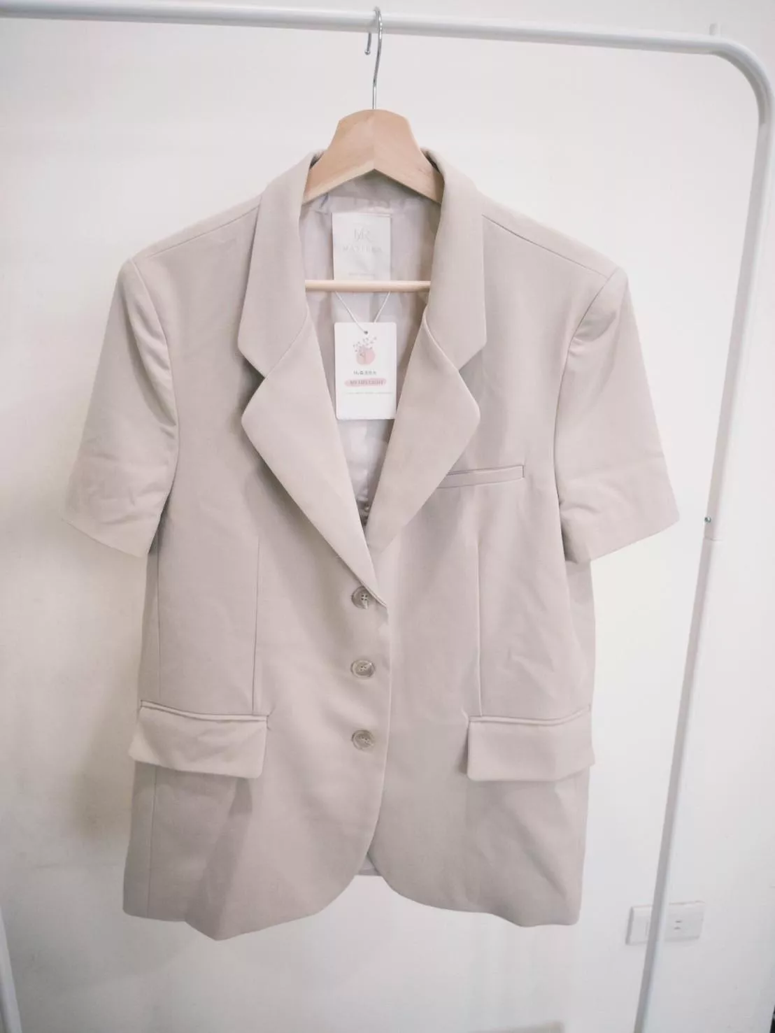 正韓MATIERE(IU家)-休閒短袖西裝外套(韓國製造)