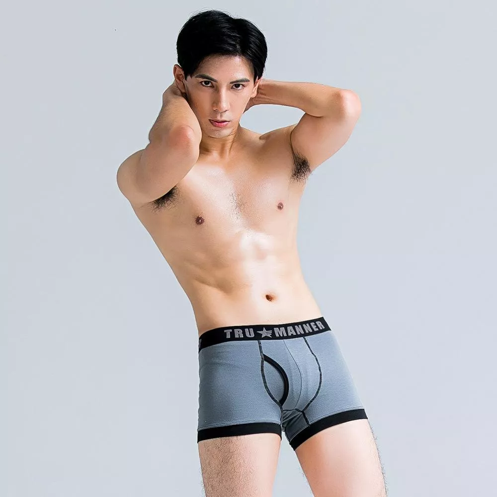 【TRUMANNER】天絲棉中腰男內褲｜彈力親膚 × 長效抗菌 × 透氣舒適-灰色