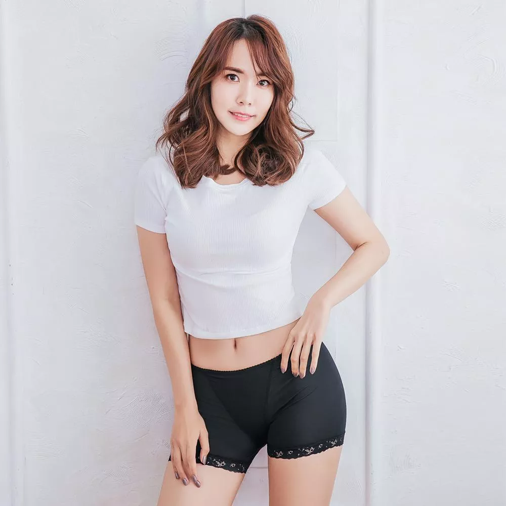 NEONER銀離子高腰一分褲｜無痕提臀抗菌舒適不捲邊-黑色