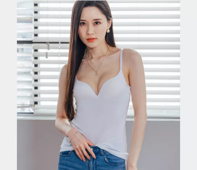 美胸集中深V不壓【NEONER BRATOP】無鋼圈背心-白