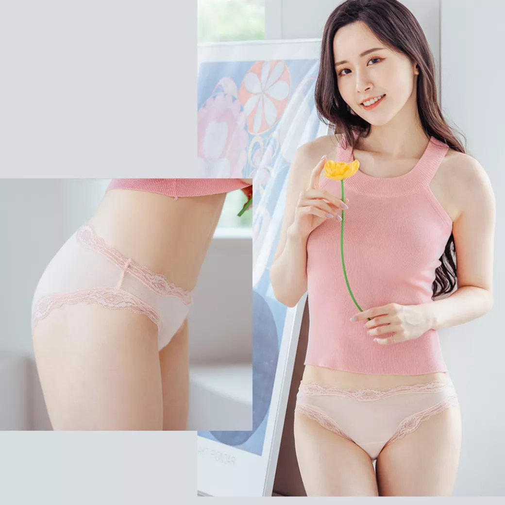 NEONER薄款中腰彈性舒適內褲｜超細聚酯透氣貼膚 × 銀離子抗菌除臭-粉膚色
