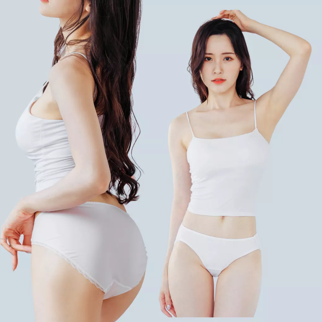 NEONER高衩顯腿長三角低腰抗菌內褲｜修飾腿型 × 銀離子抗菌除臭 × 舒適親膚不緊勒-白