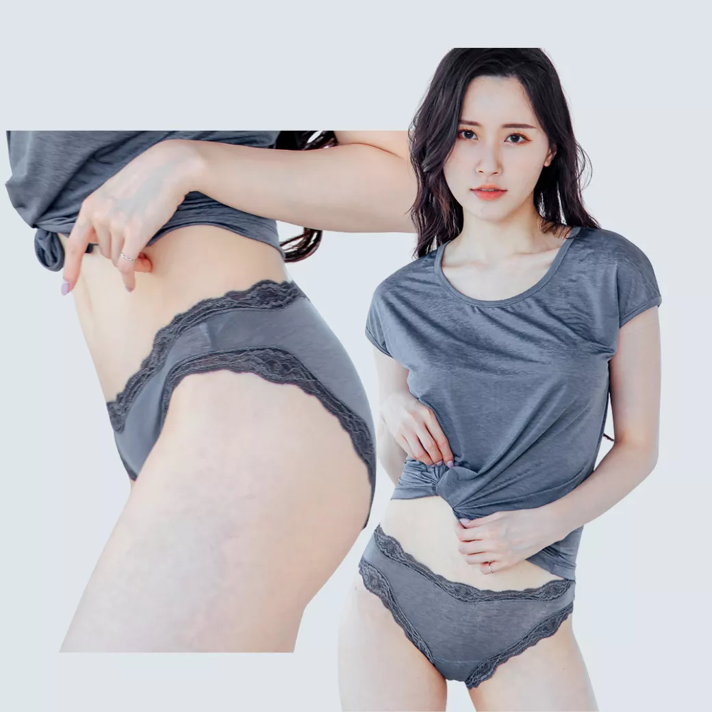 NEONER薄款中腰彈性舒適內褲｜超細聚酯透氣貼膚 × 銀離子抗菌除臭-鐵灰色