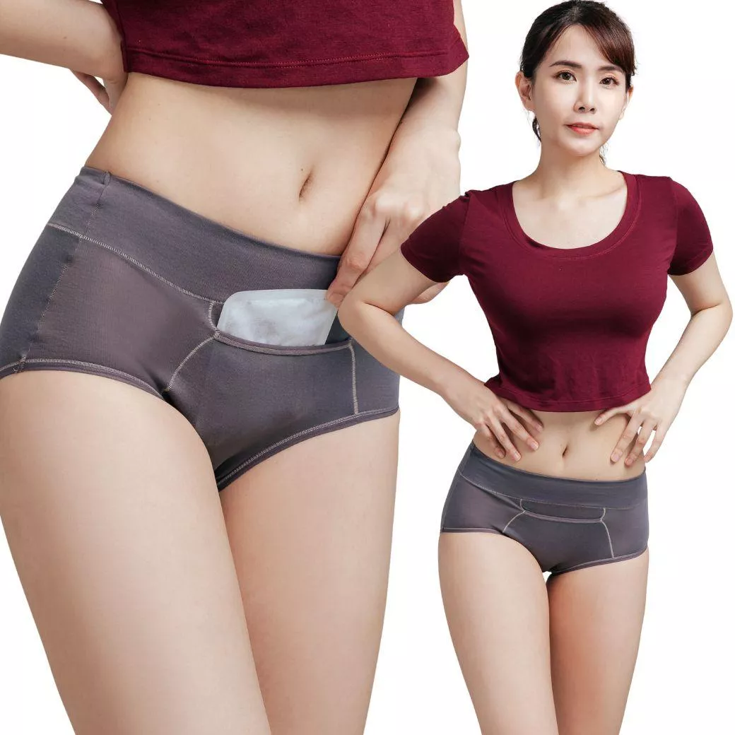 NEONER 天絲棉高腰暖宮親膚生理褲｜親膚透氣・防漏保暖 -鐵灰色
