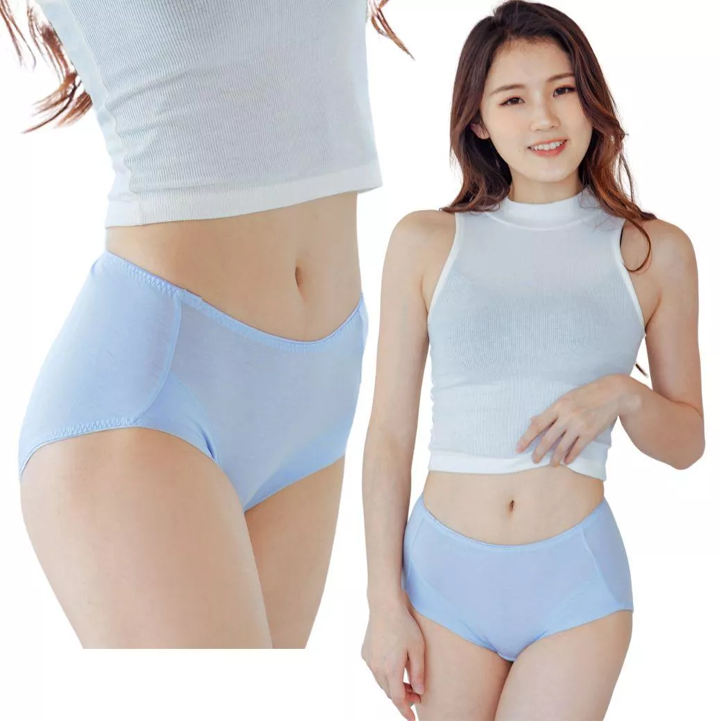 NEONER 銀離子天絲棉極柔摺邊抗菌中腰內褲｜親膚無痕 SGS 99% 抑菌除臭 – 淺紫