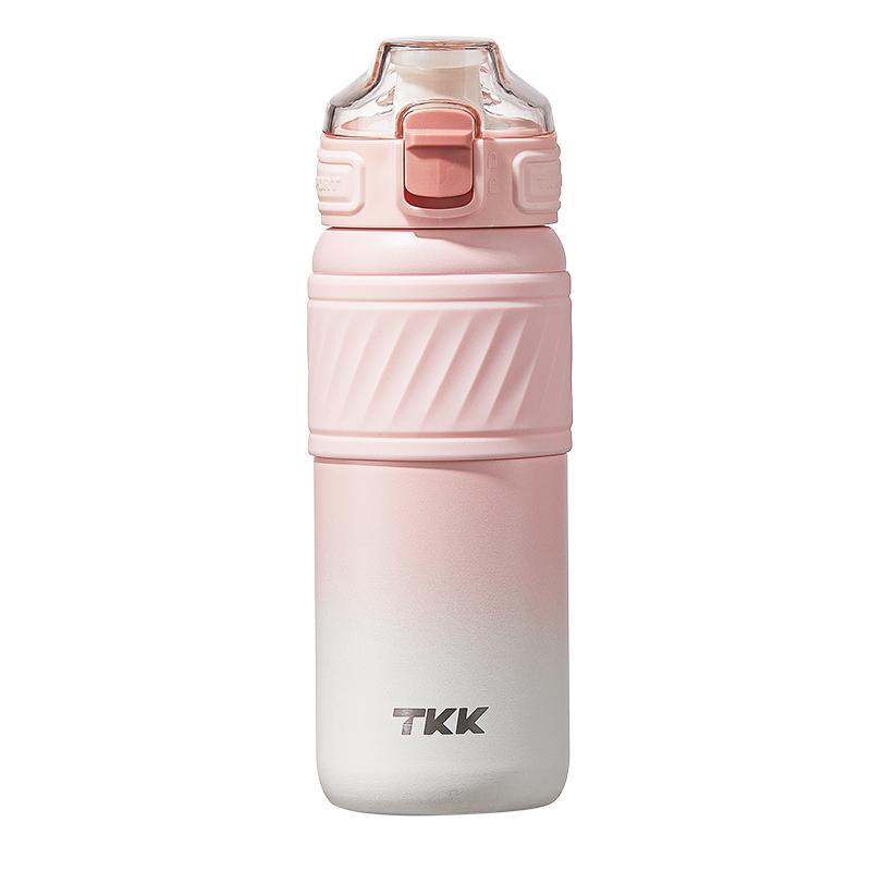 TKK台灣代理 哈崙運動保溫瓶 316不銹鋼內膽 500ml 醫療等級 運動 隨行杯 兩用 直飲 吸管 水壺 保溫壺