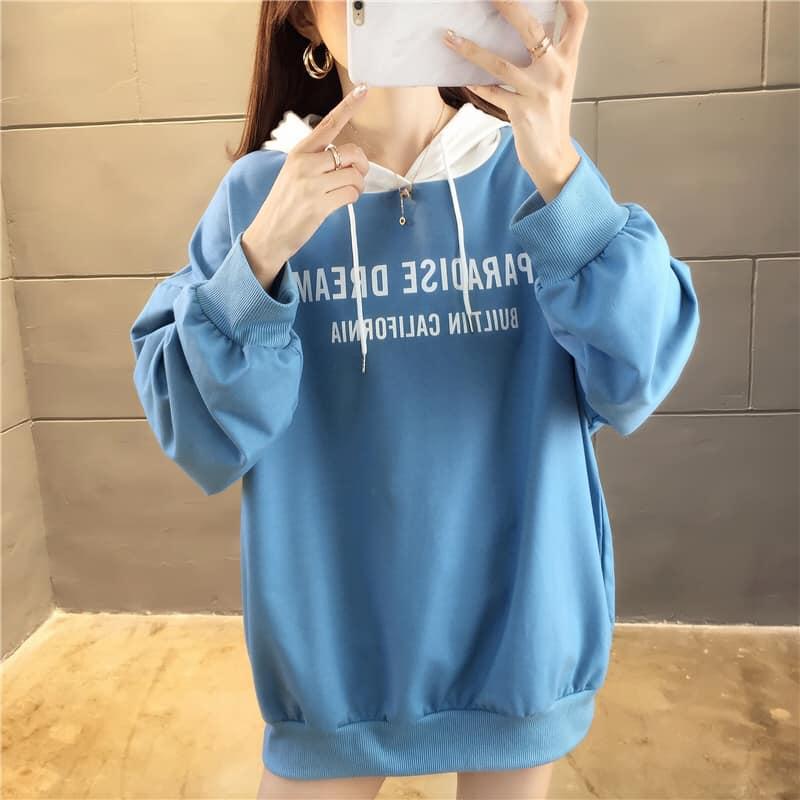 貼布撞色連帽衛衣 4色 M-2XL