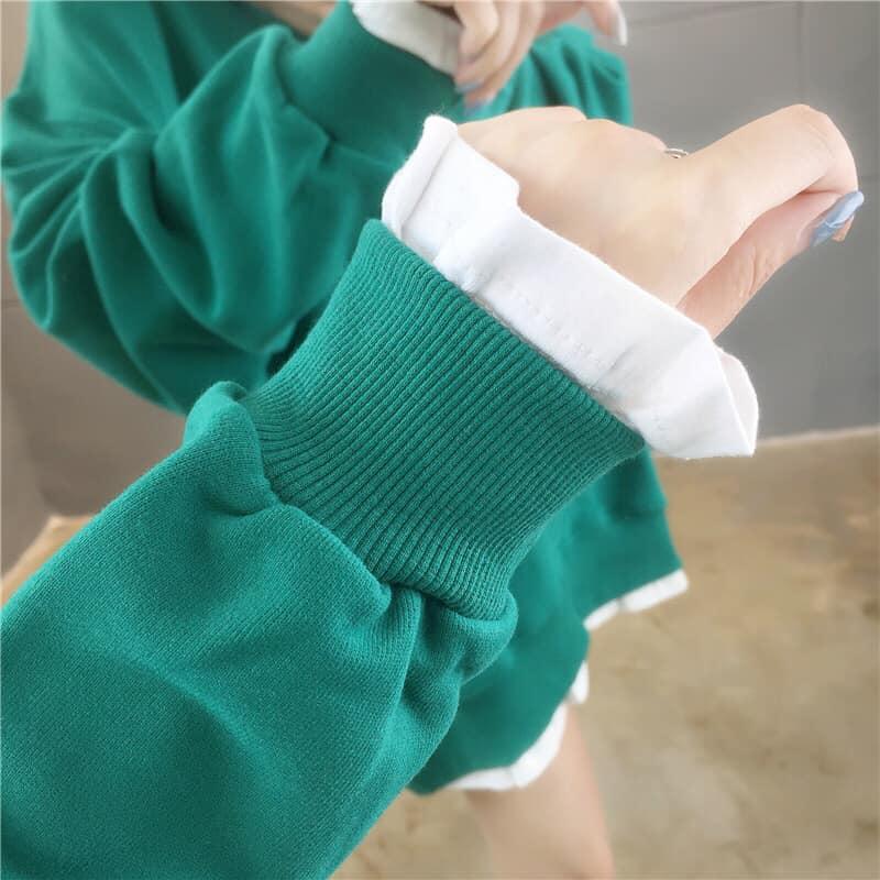 刺繡假兩件衛衣 M-2XL 3色