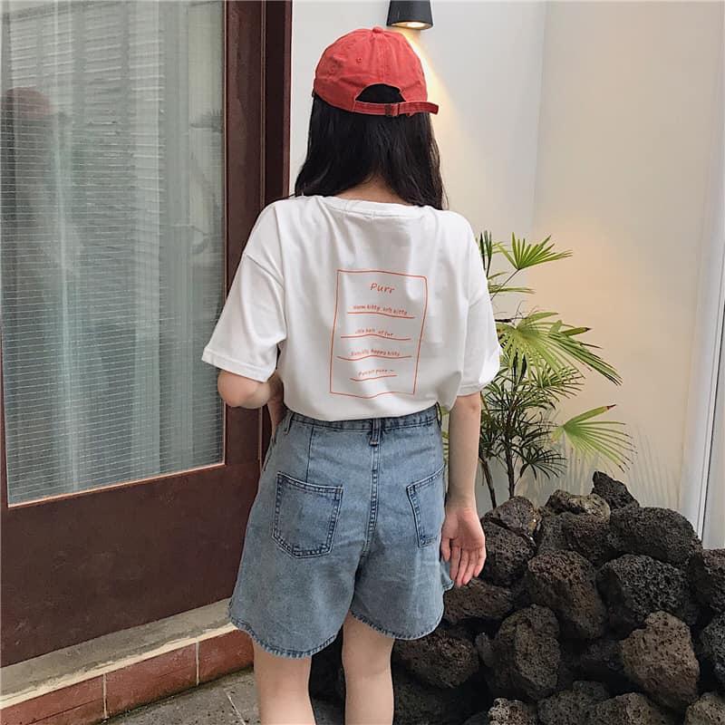 春季背後印字百搭圓領T M-XL 2色