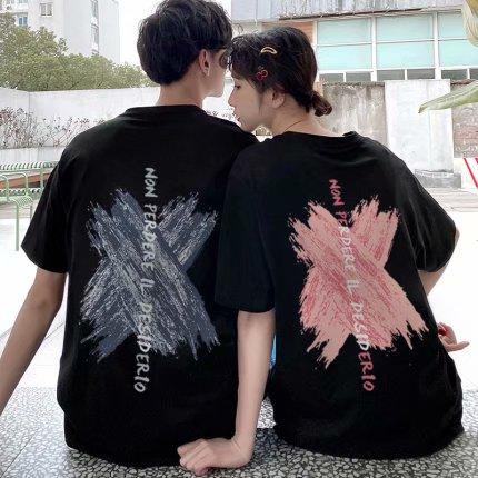 情侶款潮牌ins超火港風T桖4色 M-3XL