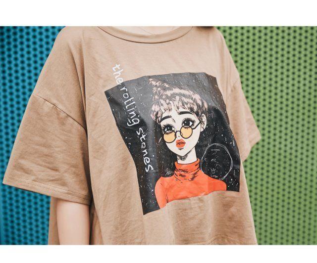 大碼寬鬆新款女裝夏季半袖衫3色 S-3XL