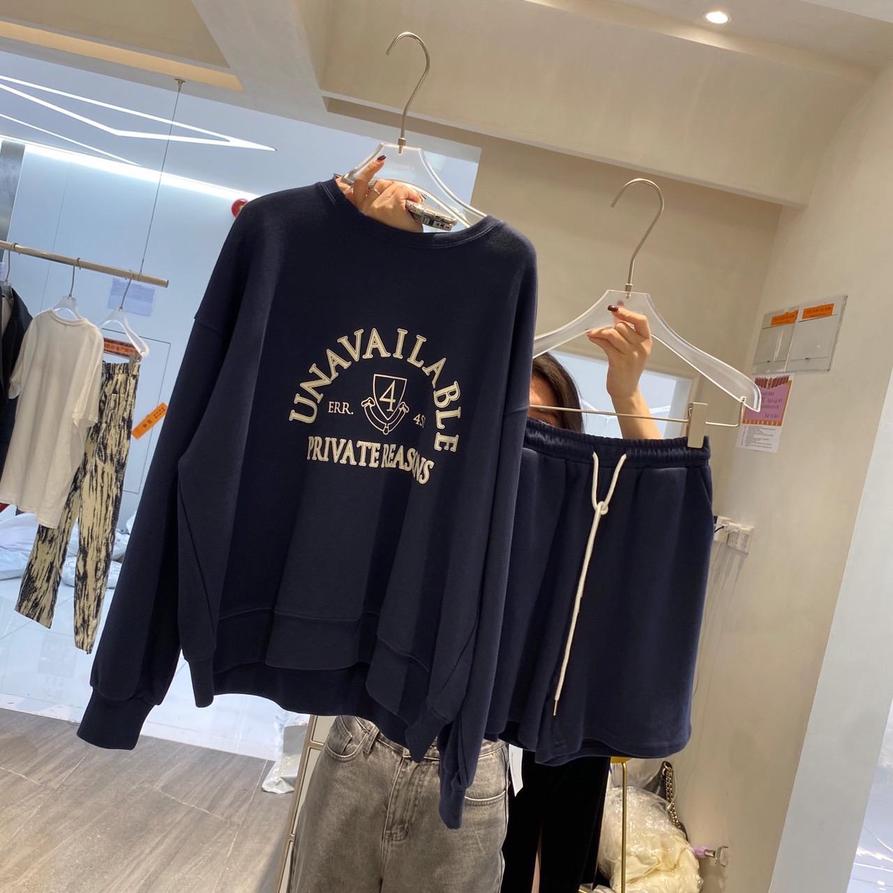 休閒套裝春秋新款運動韓版兩件套女裝2色 M-XL