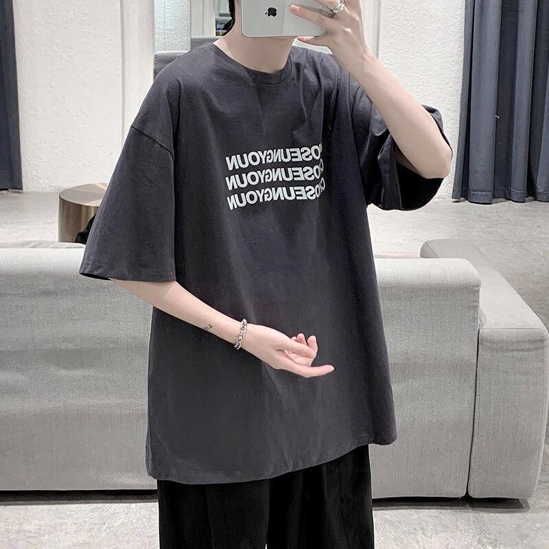 100%純棉男士字母印花百搭上衣4色 S-4XL