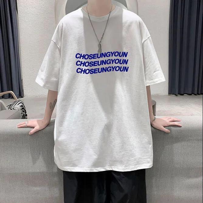 100%純棉男士字母印花百搭上衣4色 S-4XL