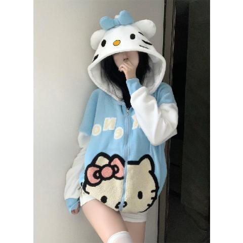 抖音同款天貓品質HelloKitty外套搖粒絨兩色 M-XL