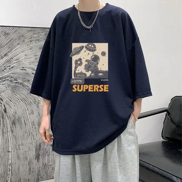 純棉男士外太空宇宙印花T卹3色 S-4XL