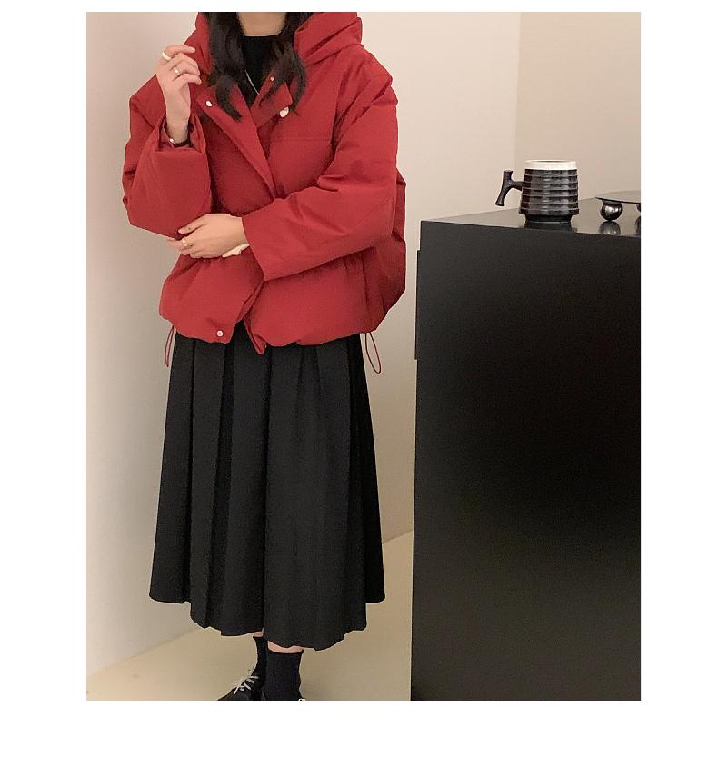 小個子羽絨衣短款加厚牛角扣麵包服學生奶呼呼外套2色 S-2XL