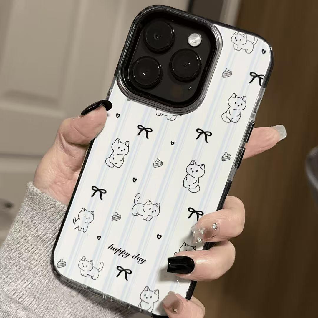 條紋蛋糕小貓手機殼