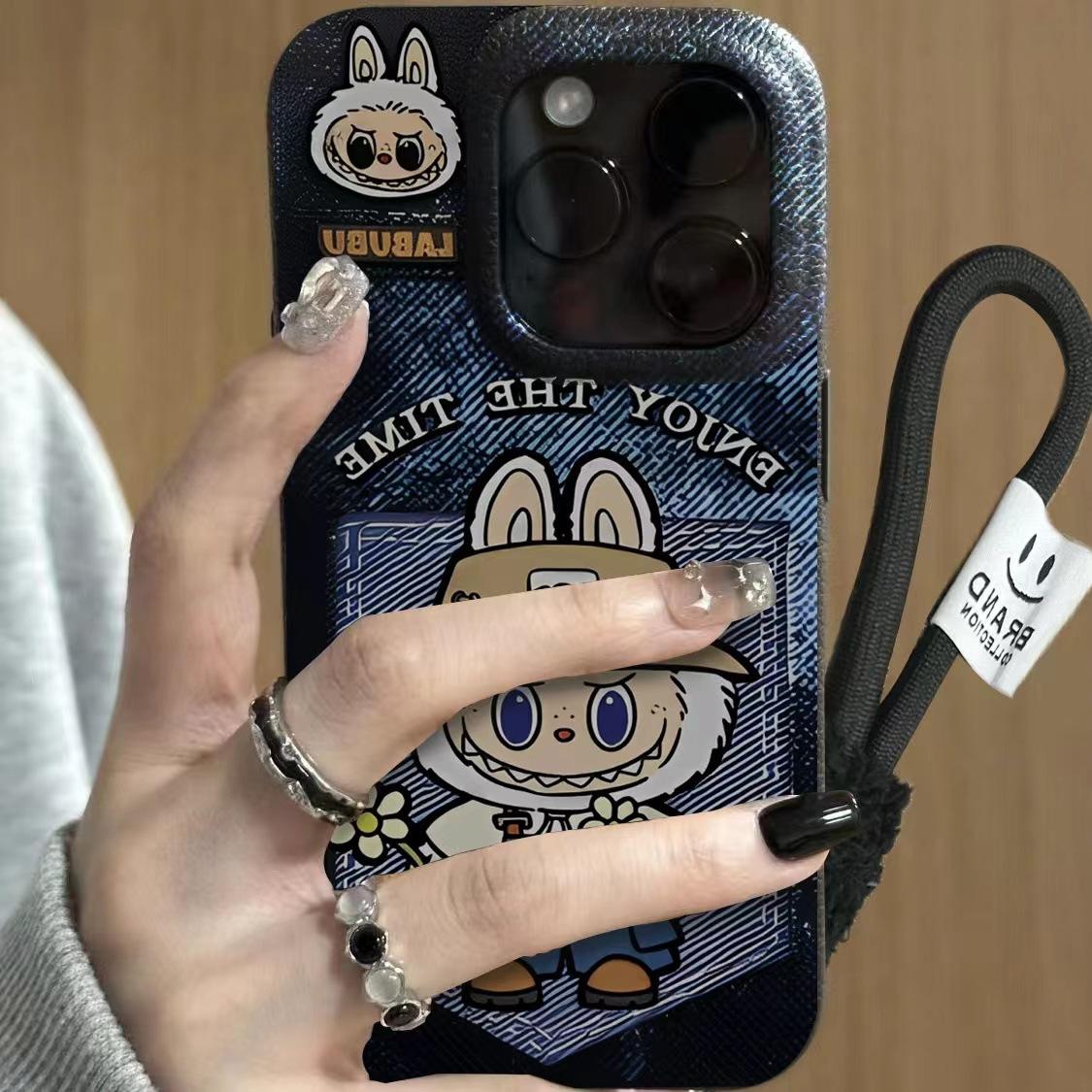 牛仔風LABUBU手機殼