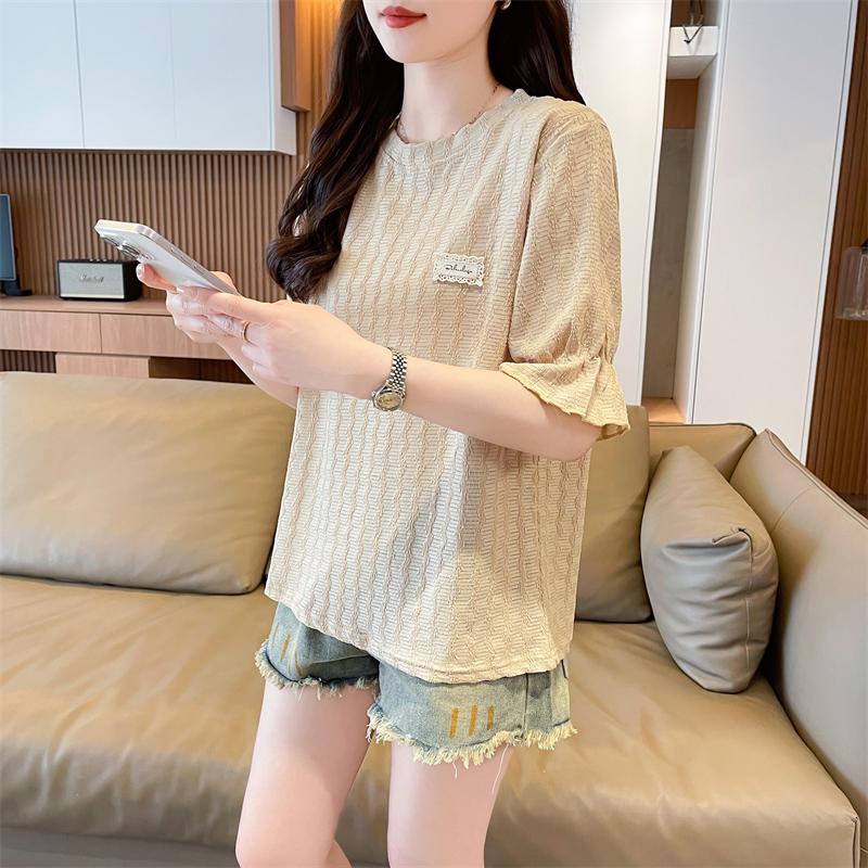 仿編織咖啡色知性百搭上衣2色 M-2XL