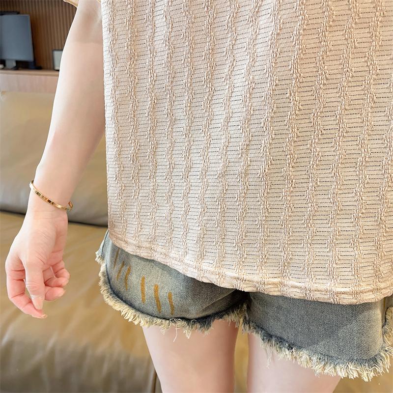 仿編織咖啡色知性百搭上衣2色 M-2XL