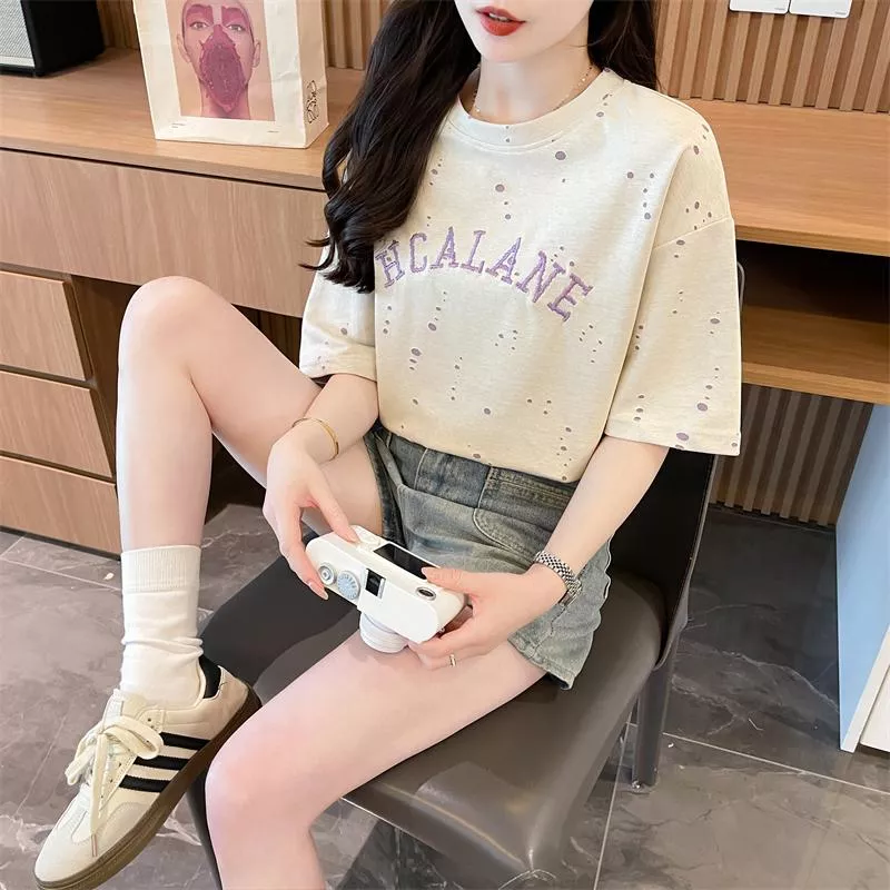 雙色布棉質撞色字母百搭上衣3色 M-2XL 雙色布棉質撞色字母百搭上衣3色 M-2XL