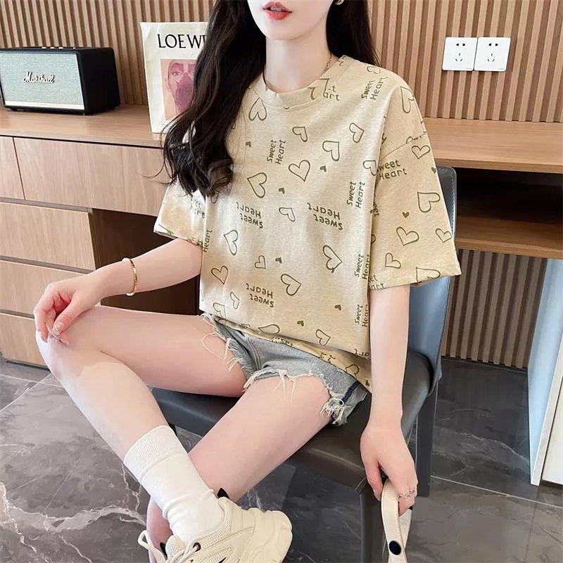 70%棉滿版愛心百搭T桖3色 M-2XL 70%棉滿版愛心百搭T桖3色 M-2XL