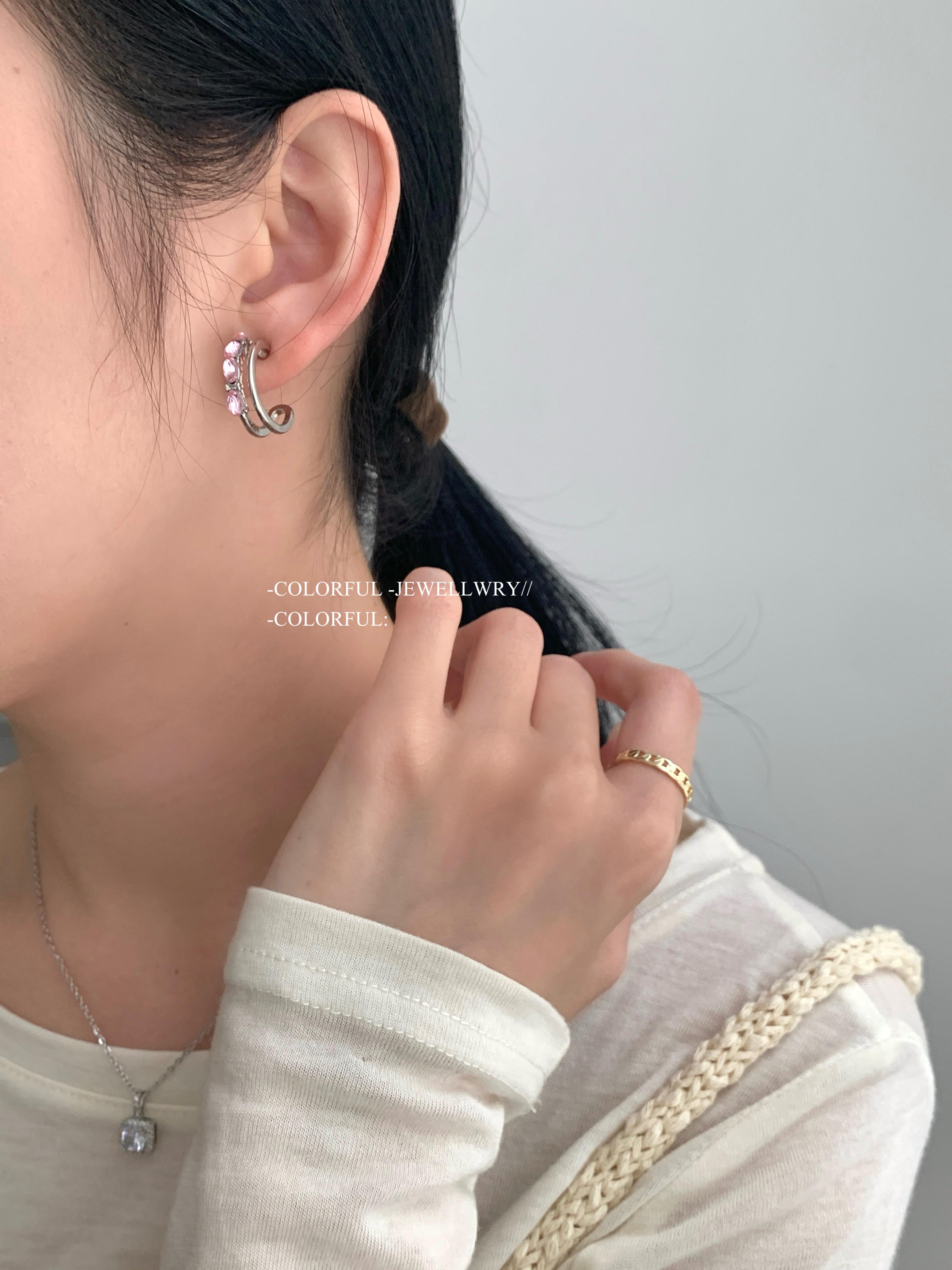 🌸少女心必收｜粉晶甜感耳環