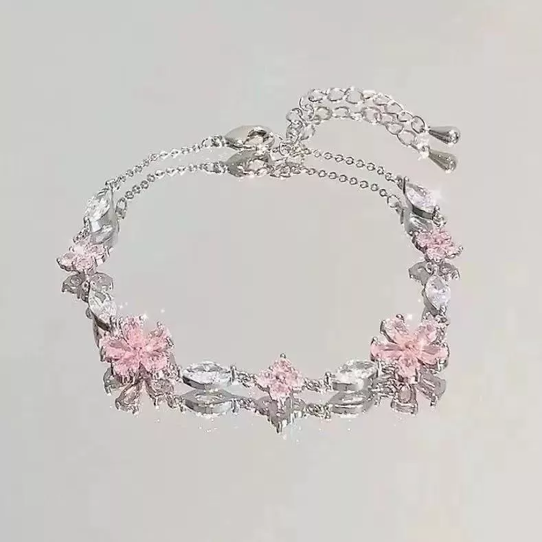 【本店實拍】🌸櫻花水鑽手環｜甜美登場🌸