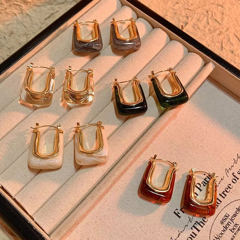 氣質高級感U型耳環復古冷淡風耳環