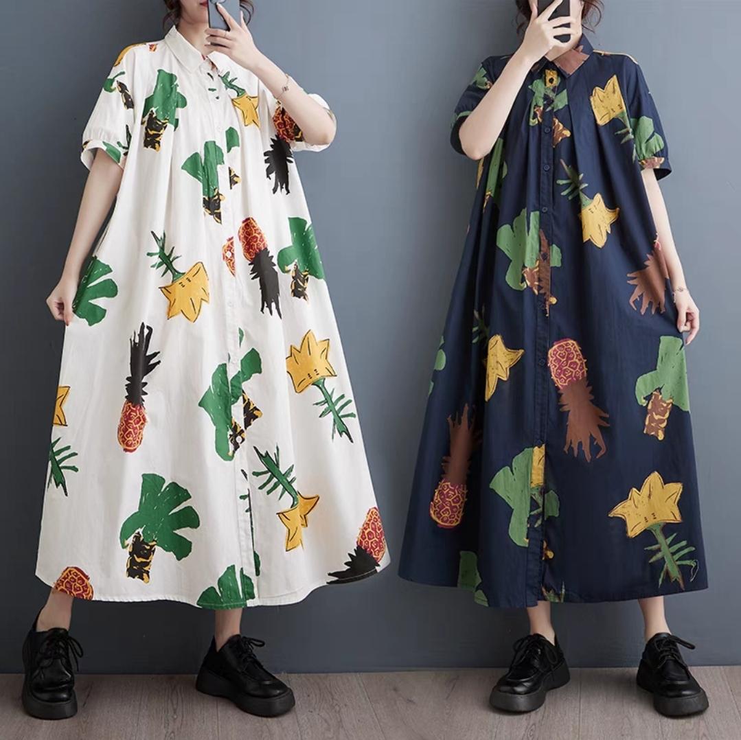造型印花連身裙