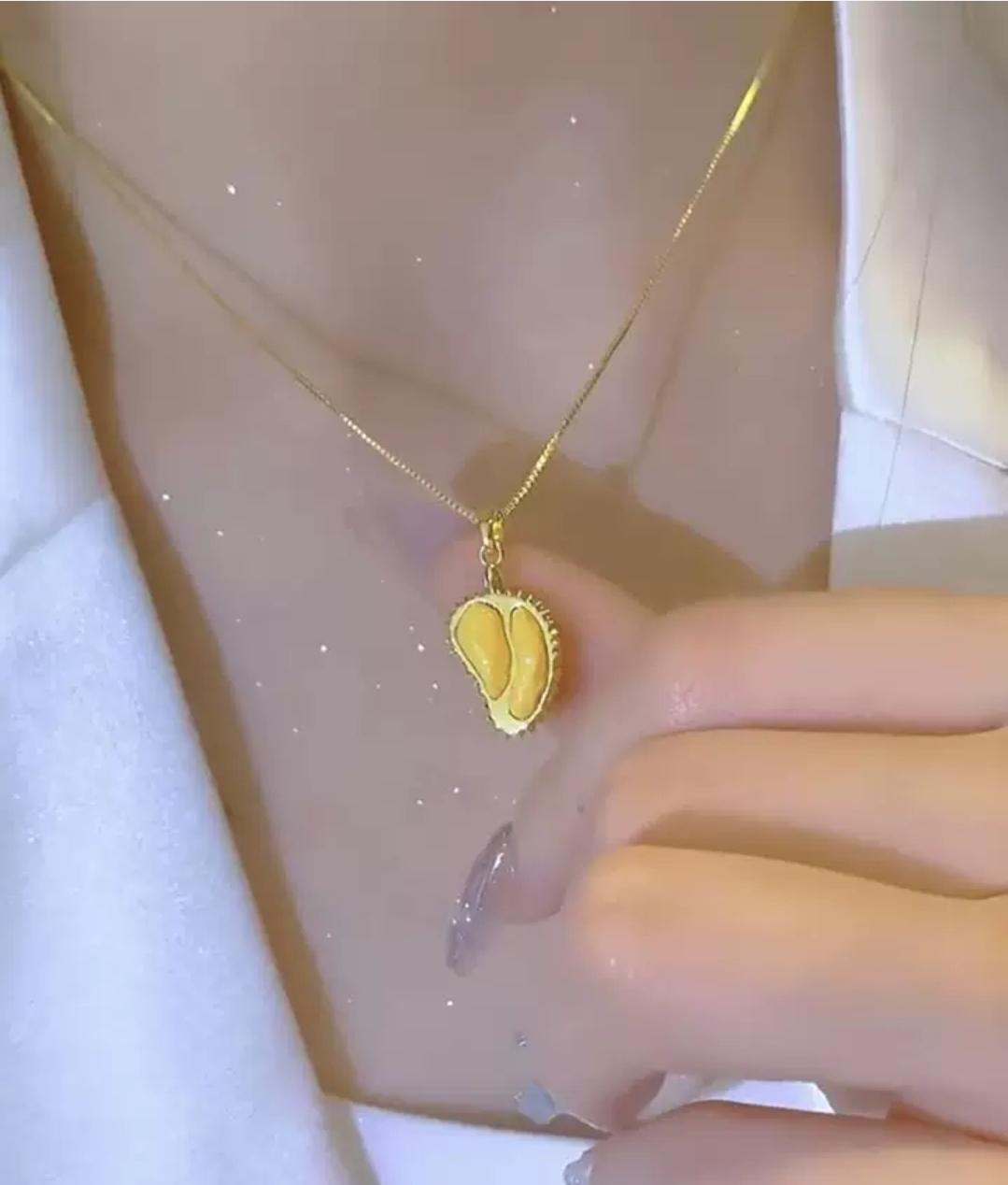 榴槤鈦鋼鎖骨項鍊
