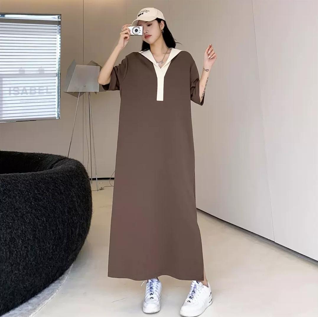 大碼polo 領連身裙