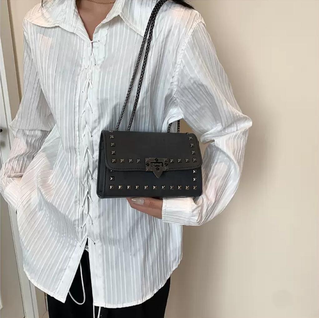 斜挎鏈條小方包～3色
