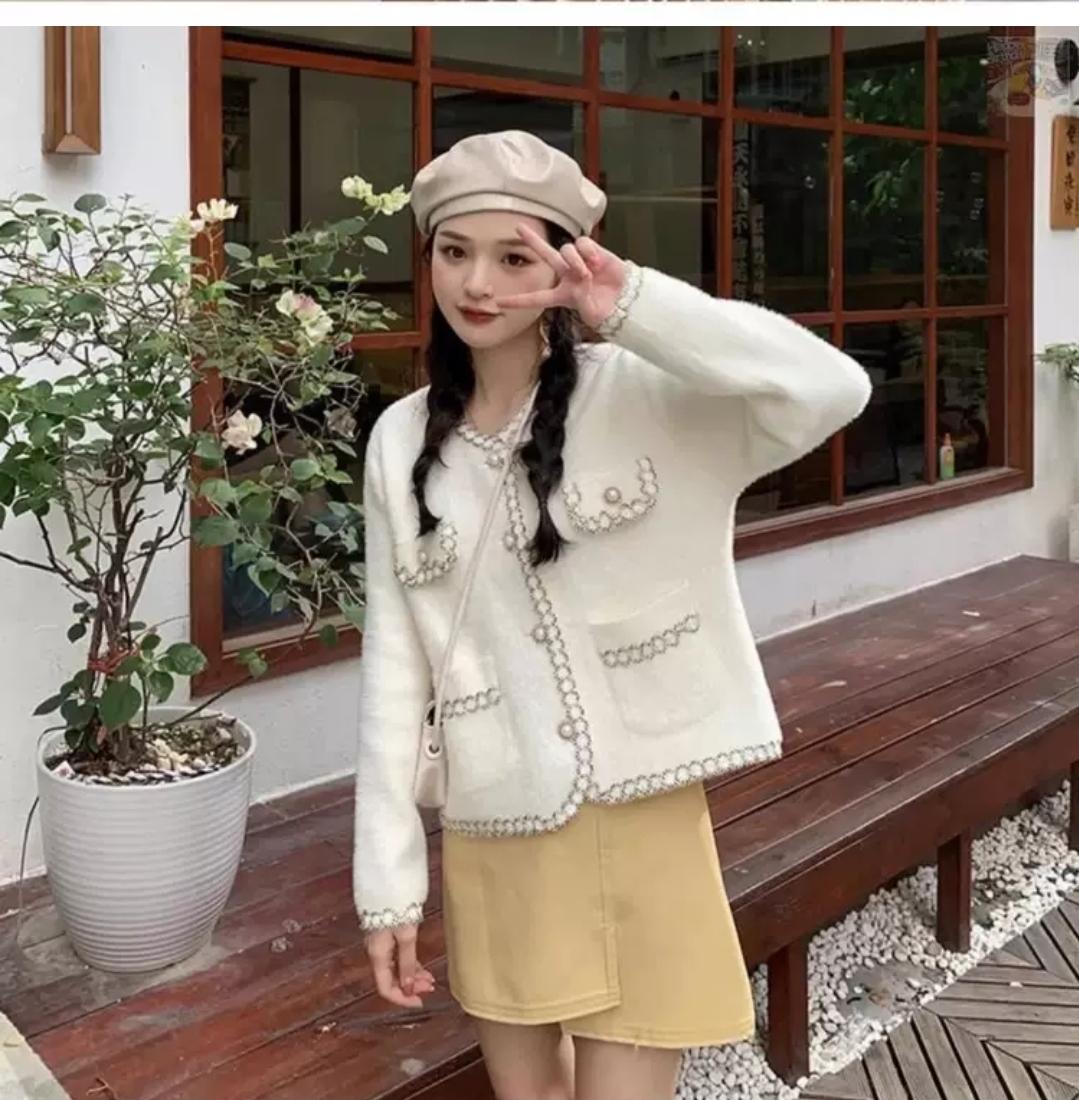 水貂絨小香風淑女外套