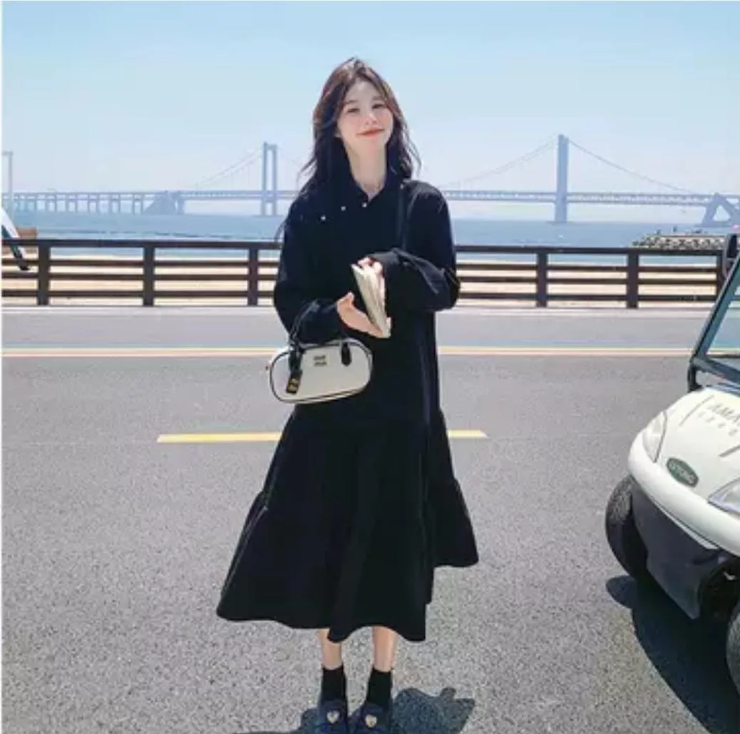 黑色顯瘦魚尾洋裝