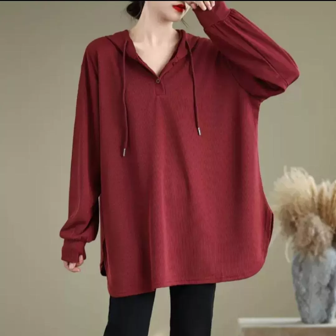 連帽舒適寬鬆上衣